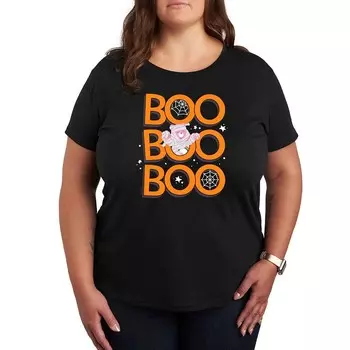 Плюс размер Футболка с рисунком Care Bears Boo Mummy Хэллоуин Licensed Character, черный