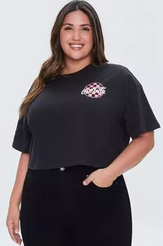 Плюс размер Футболка с рисунком Coca Cola Forever 21, черный