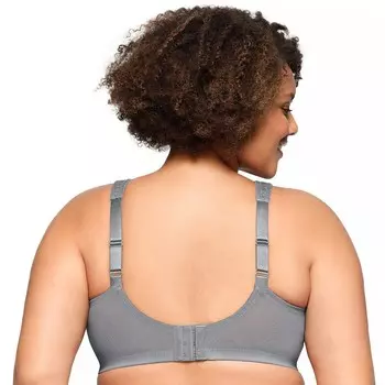 Плюс размер Glamorise Full-Figure MagicБюстгальтер без косточек с контролем влажности 1064, цвет Light Blue Heather