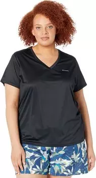 Плюс размер Hike с коротким рукавом и V-образным вырезом Columbia, черный