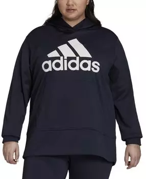 Плюс размер худи aeroready с большим логотипом и длинными рукавами adidas, мульти