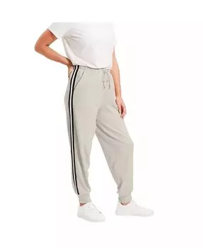 Плюс размер, июнь + спортивные штаны из френч-терри Vie June + Vie, бежевый