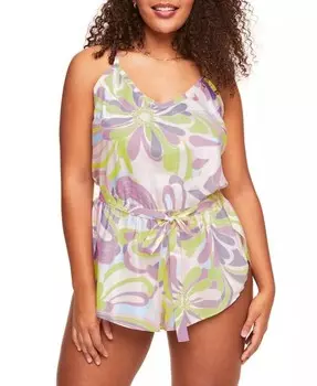 Плюс размер Комбинезон Kami Нижнее белье Adore Me, зеленый