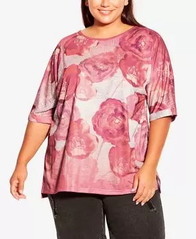 Плюс размер leid back top Avenue, мульти