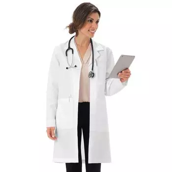 Плюс размер Meta Labwear Саржевый лабораторный халат 1964 г. Meta Labwear