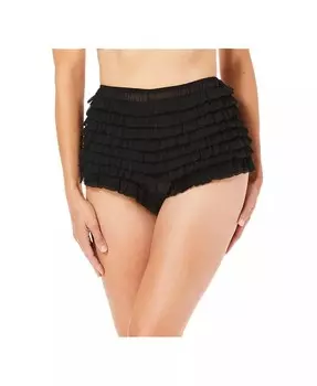 Плюс размер Нейлоновая сетка Румба Короткие шорты для мальчиков Amoureuse, черный