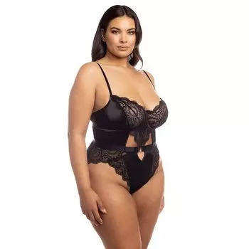 Плюс размер Oh La La Cheri Minna Teddy 51-11389X, черный