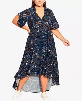 Плюс размер платье с принтом val Avenue, мульти