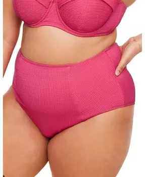 Плюс размер Rachelle Купальник Низ бикини с высокой талией Adore Me, розовый