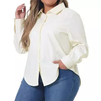 Плюс размер рубашки из искусственной кожи для женщин с длинными рукавами на пуговицах мотоциклетная повседневная куртка Agnes Orinda, цвет Dark Blue