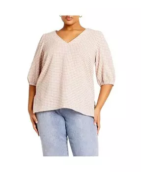 Плюс размер Саша Топ CITY CHIC, мультиколор