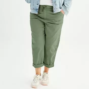 Плюс размер Sonoma Goods For Life Easy Paper Bag Waist Capri, цвет Manolo Olive