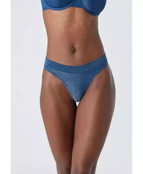 Плюс размер стринги - люрекс CUUP, синий