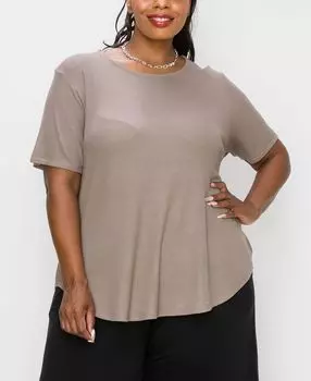 Плюс размер термальная футболка с короткими рукавами swing COIN 1804, серый