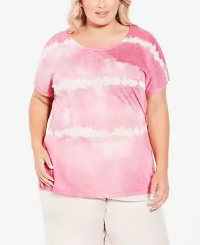 Плюс размер топ braylee с принтом тай-дай Avenue