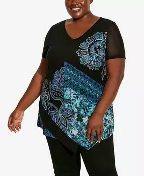 Плюс размер туника нортон Avenue, мульти