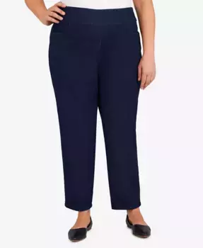 Плюс сайз джинсы средней посадки Super Stretch стандартной длины Alfred Dunner, синий