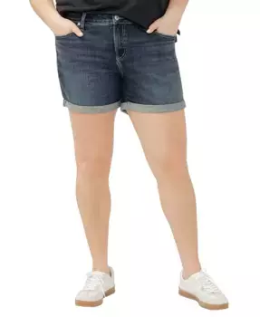 Плюс сайз шорты Elyse с комфортной посадкой и средней посадкой Silver Jeans Co., синий
