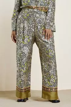 Плюс темные широкие брюки-палаццо с цветочным принтом River Island, желтый
