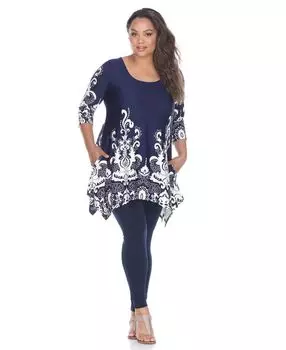 Плюс-топ-туника Yanette White Mark