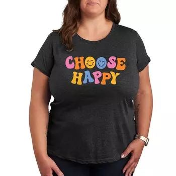 Плюс выберите футболку Happy с рисунком Licensed Character, цвет Heather Charcoal