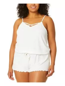 Плюс Женская Летняя Пляжная Одежда Накидка Salt + Cove, белый