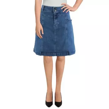 Плюс женская мини-джинсовая юбка из джинсовой ткани City Chic, цвет Mid Denim