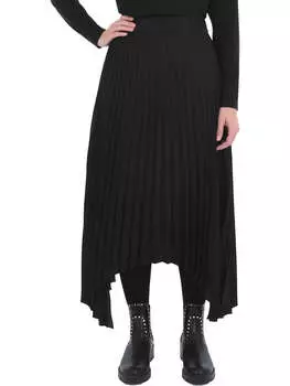 Плюс Женская Платок Подоконник Платье Плиссированная Юбка Live Unlimited London, черный