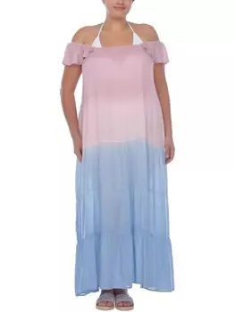 Плюс женская пляжная одежда, лиловый