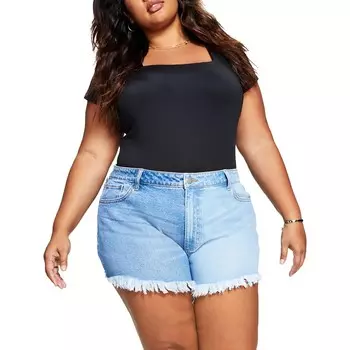 Плюс женские джинсовые шорты с потертостями Tinseltown, цвет Two Toned Wash