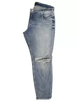 Плюс Женские джинсы с высокой посадкой и потертостями, прямые Silver Jeans Co., индиго