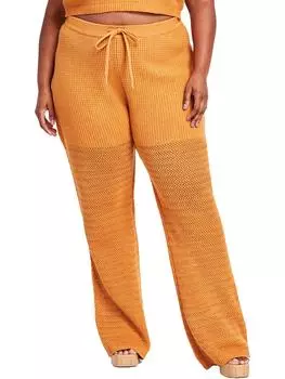 Плюс Женские Расклешенные Брюки С Открытым Швом И Высокой Посадкой Nina Parker, цвет brown sugar