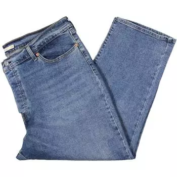 Плюс Женские укороченные джинсы с высокой посадкой и высокой талией Levi's, синий
