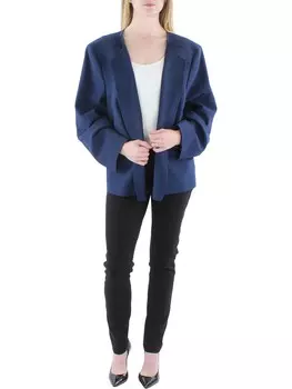 Плюс женский костюм, отдельный офисный пиджак с открытым передом Le Suit, цвет Indigo