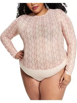 Плюс Женский Монограмма P Полиэстер Боди Nina Parker, цвет tan