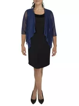 Плюс Женское Сетчатое Прозрачное Болеро Connected Apparel, темно-синий