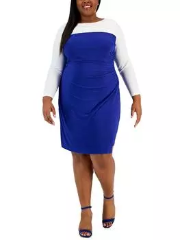 Плюс Женское вечернее короткое платье-трапеция Kasper