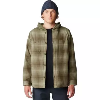 Плюшеровая рубашка с микрофлисовой подкладкой Mountain Hardwear, цвет dark pine ombre buffalo check print