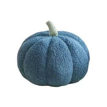 Плюшевая декоративная подушка с тыквой на Хэллоуин, мягкая бархатная подушка, украшение, 28 см (синий) yozhiqu