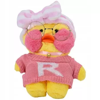 Плюшевая игрушка-утка Lalafanfan 30см плюшевая игрушка-талисман ЖЕЛТЫЙ БЕЛЫЙ РОЗОВЫЙ Skleplolki