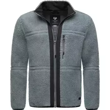 Плюшевая куртка Ragwear "Noory", без капюшона, мужская базовая флисовая куртка в стиле тедди, серый