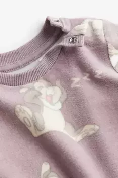 Плюшевая пижама с рисунком H&M, фиолетовый