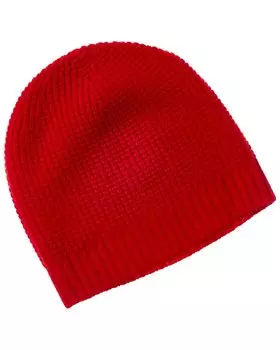 Плюшевая шапка-бини Hannah Rose с вафельным узором и кашемиром