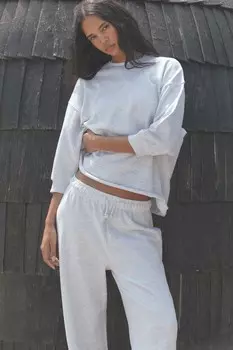 Плюшевая толстовка ZARA, серый мергель