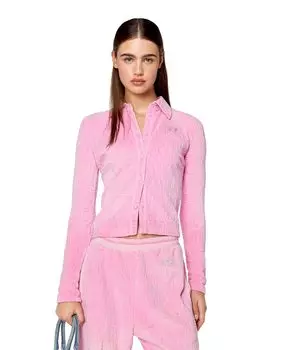 Плюшевая женская рубашка с длинными рукавами Diesel, розовый