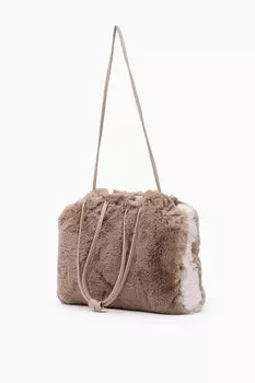 Плюшевая женская сумка на плечо из искусственного меха норка Loventa