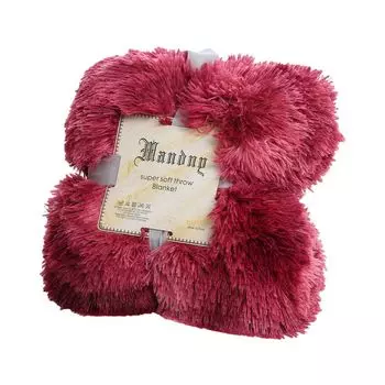 Плюшевое одеяло с галстуком, цветной дизайн, удобный диван для гостиной, декоративное одеяло для холодной погоды, желтый, размеры: S Stuttg, красный