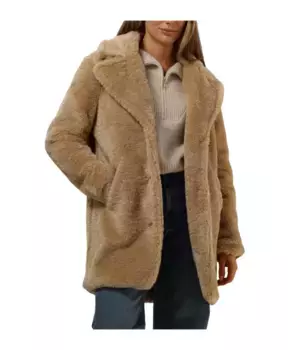 Плюшевое пальто для стильной зимы Notre-V, коричневый