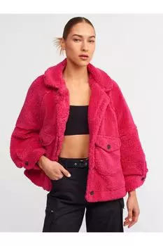 Плюшевое пальто-фуксия Dilvin, розовый