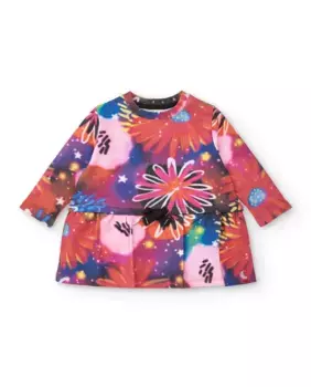 Плюшевое платье для девочки с цветочным принтом Tuc tuc, мультиколор